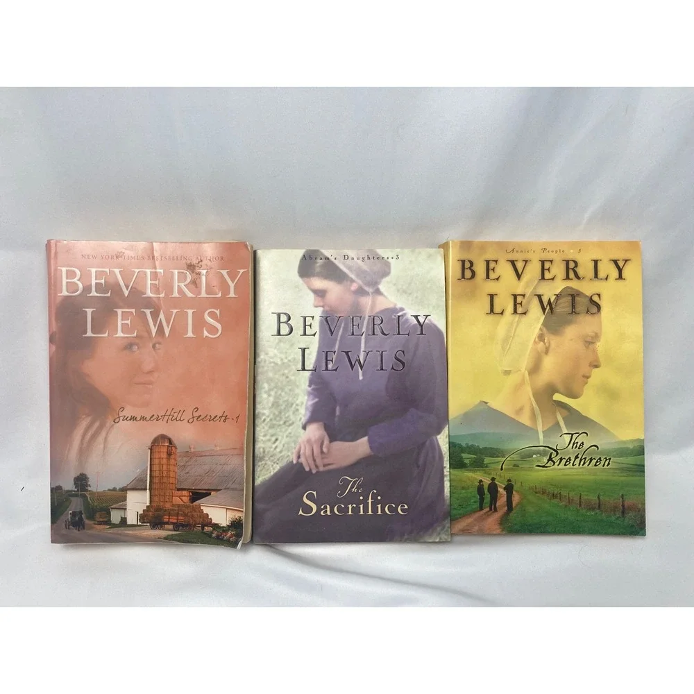 Beverly Lewis Christian Fiction Book Lot of 3 Amish Paperback Novels